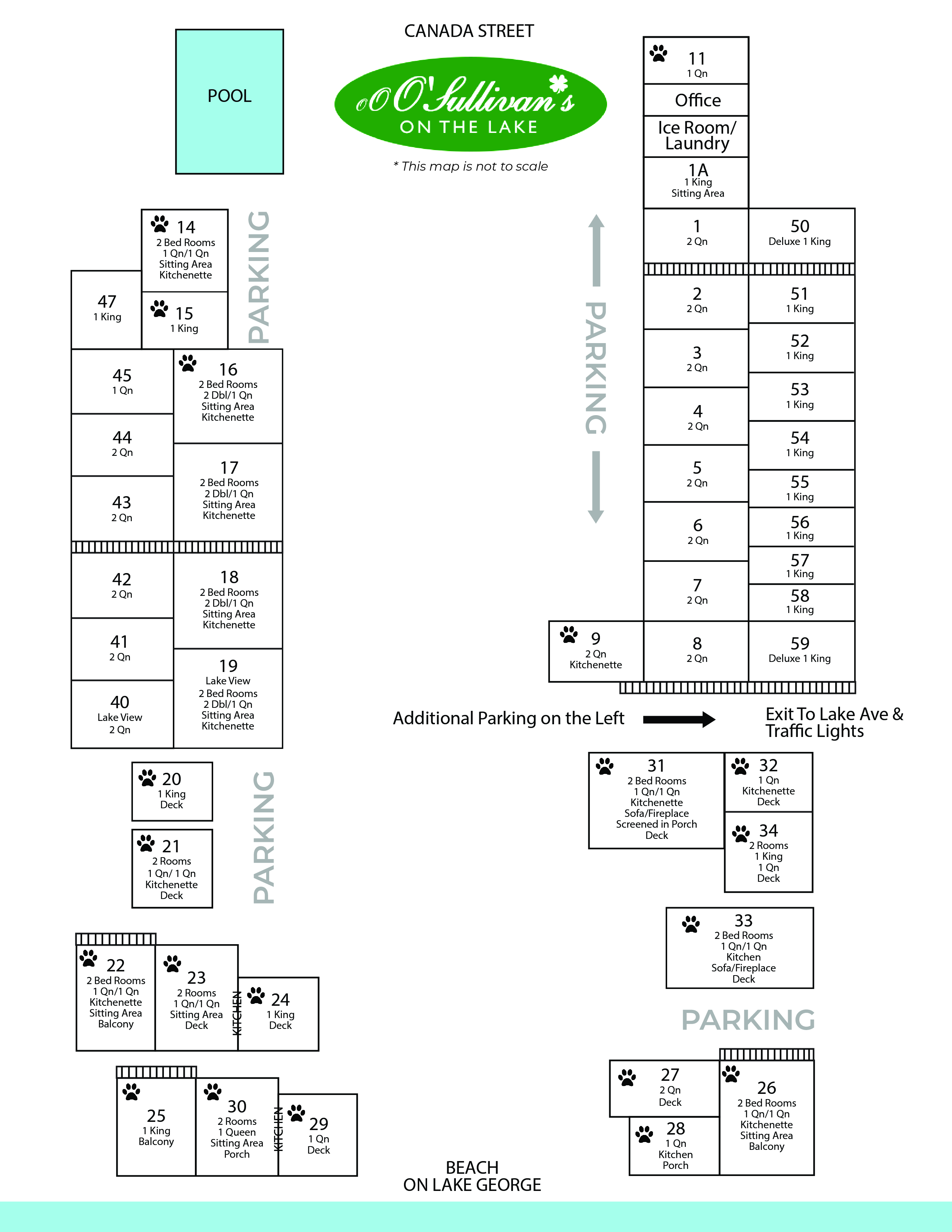 O'Sullivan's Motel Property Map