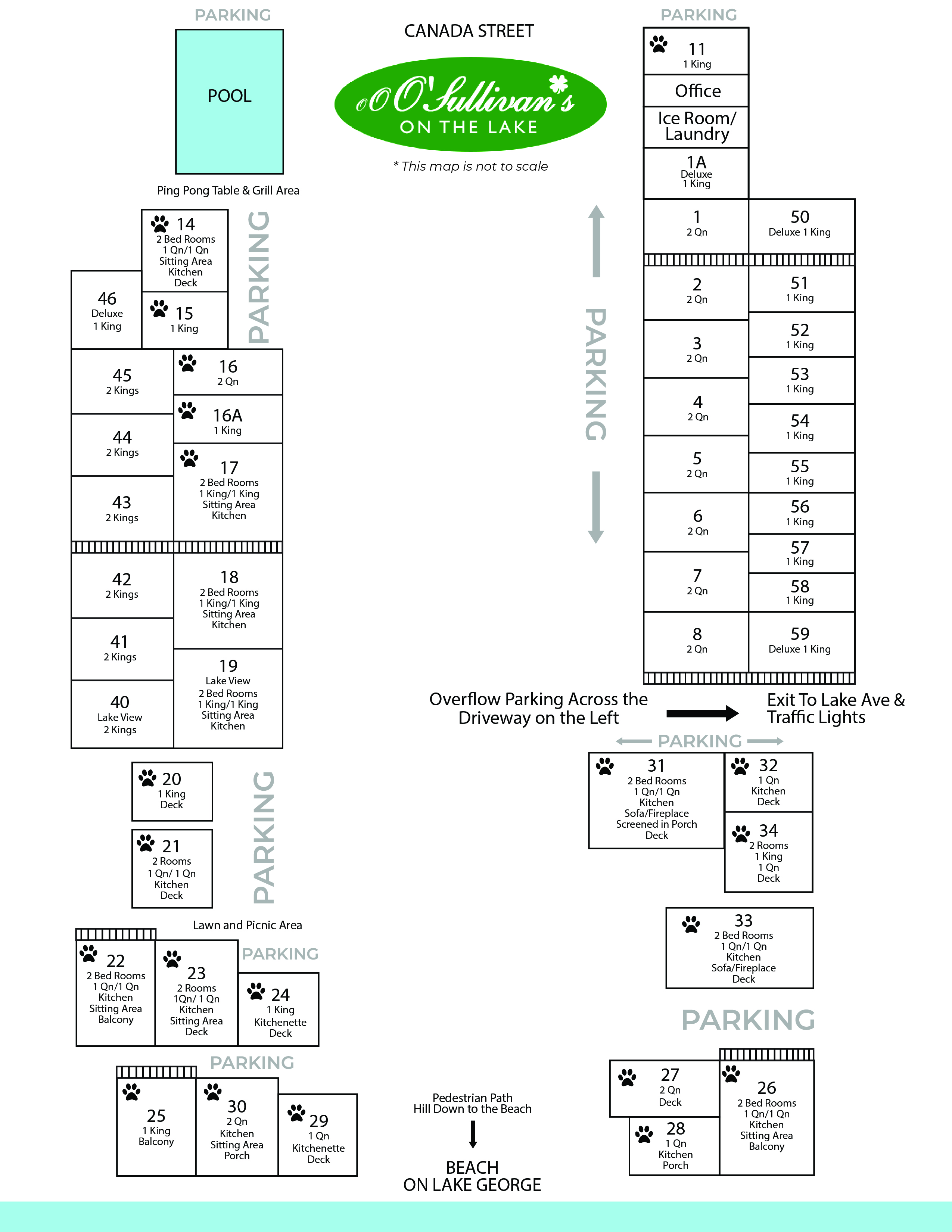 O'Sullivan's Motel Property Map