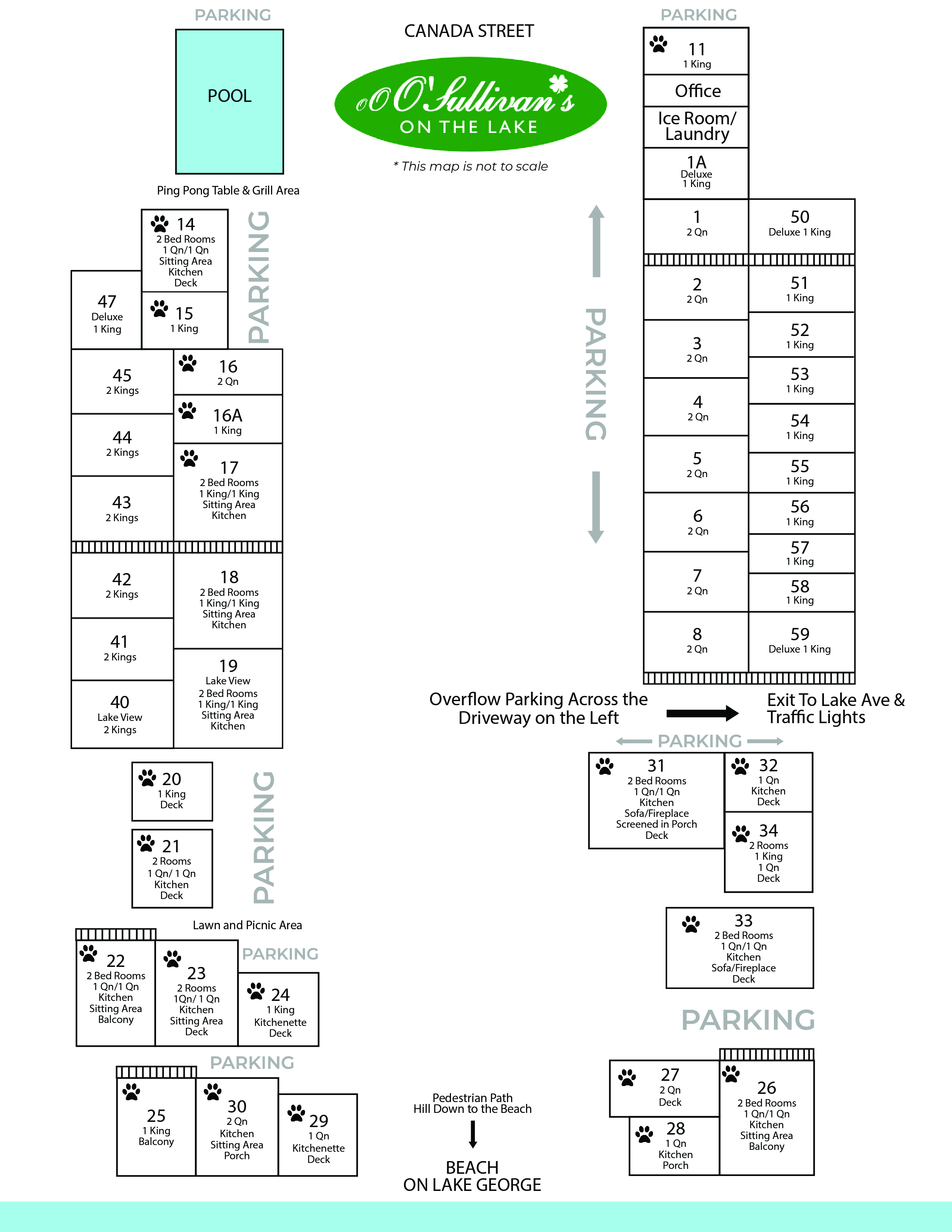 O'Sullivan's Motel Property Map